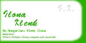 ilona klenk business card